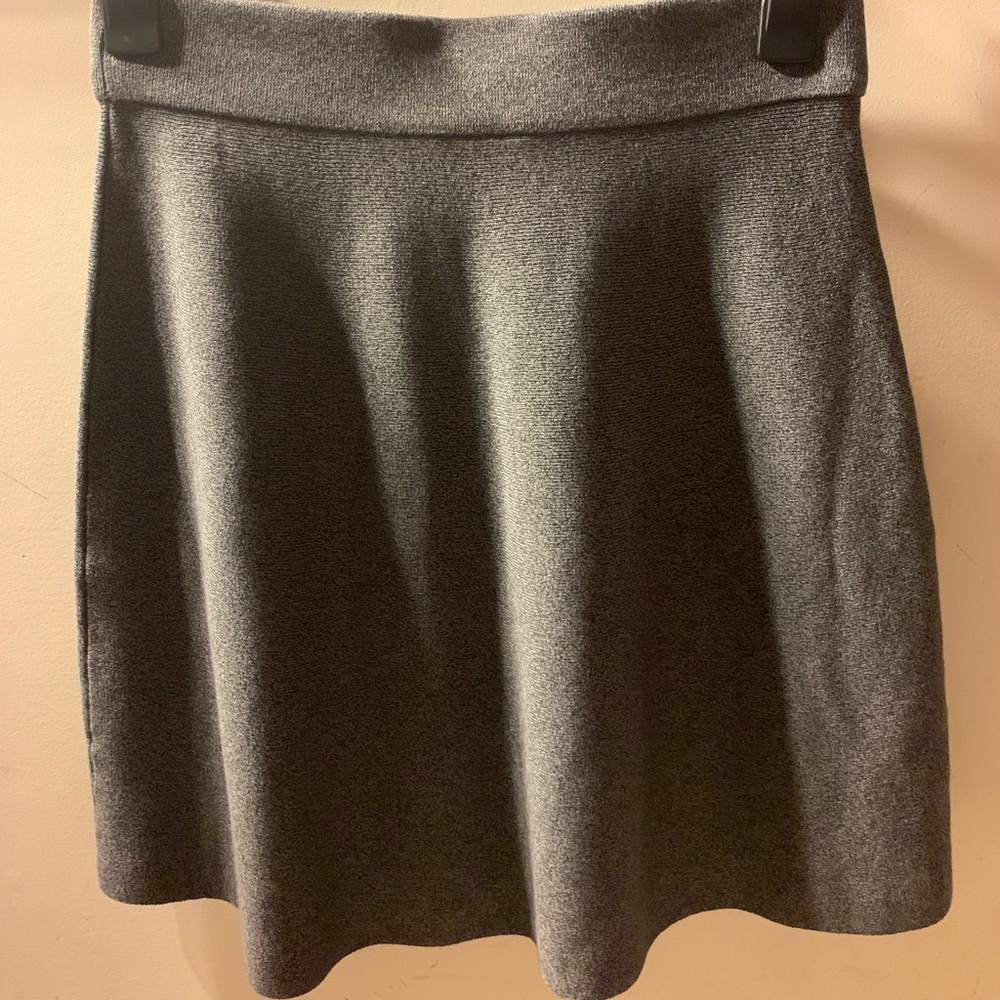 A gray skirt